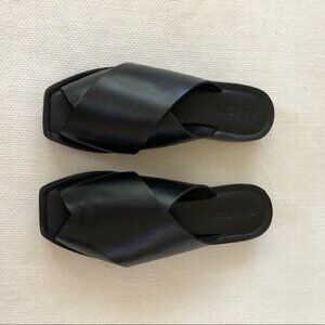 ST.AGNI Tokyo Slides - Black Leather - size 38